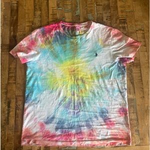 Tie dye polo shirt